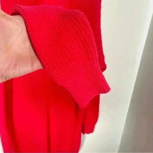 Lovers + Friends Christina Sweater Dress Magenta Pink Barbiecore Knit Cotton - Picture 6 of 7